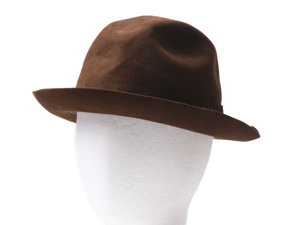 デッドストック 60s IMPERIAL STETSON フェドラ ハット メンズ 56cm 60年代 ヴィンテージ ステットソン 中折れ 帽子 フェルト ブラウン 茶