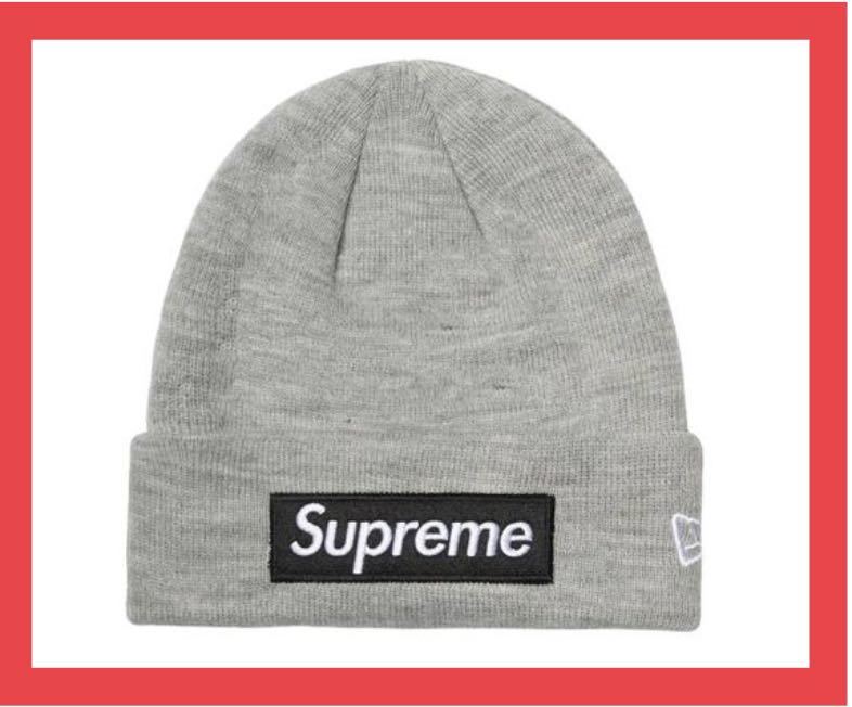 22FW Supreme New Era Box Logo Beanie Heather Grey シュプリーム ニューエラ ボックス ロゴ ビーニー ヘザー グレー