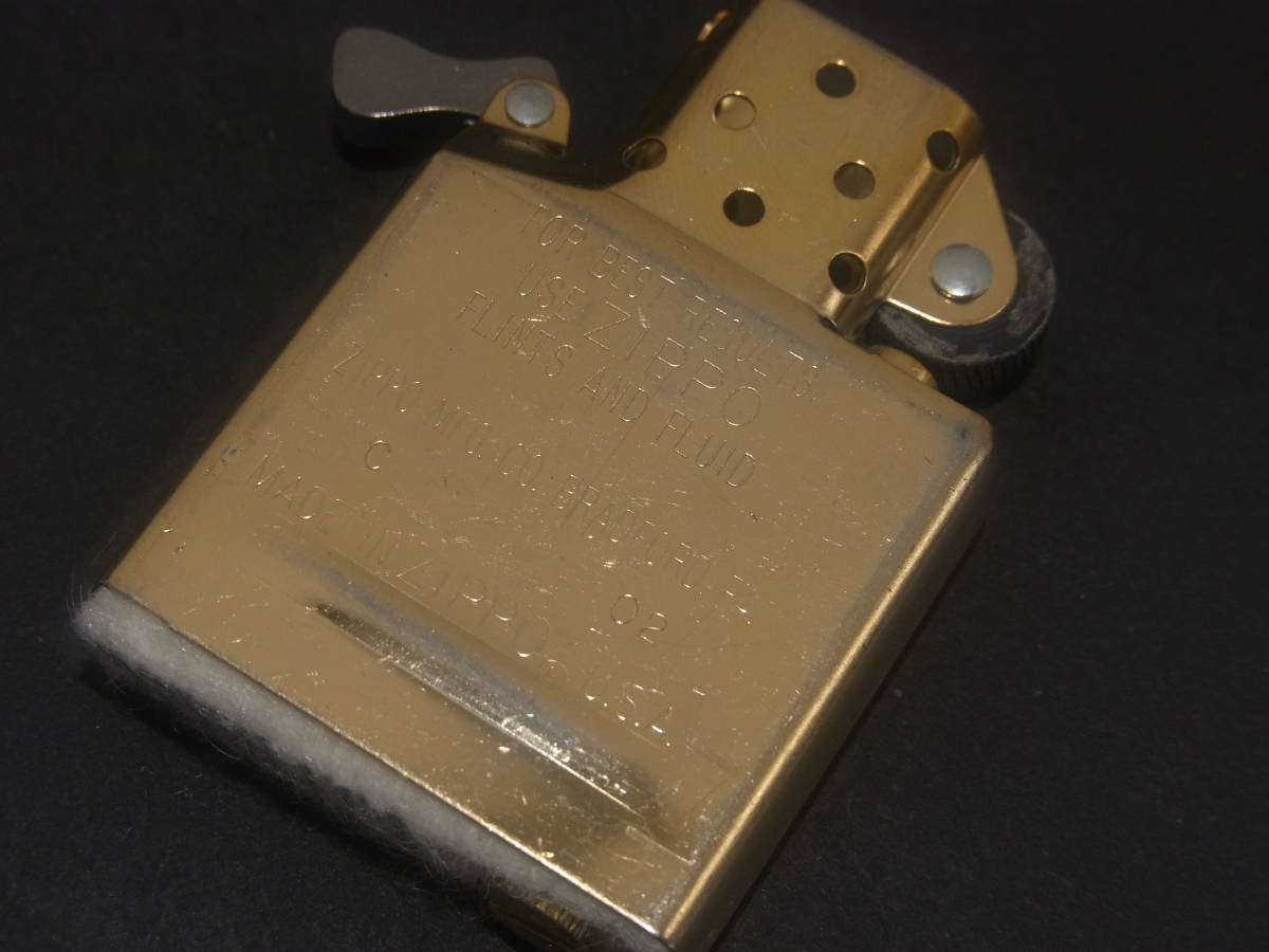 ZZ32 希少 新品 未着火 Zippo インペリアル フィレグリー エンブレム 文様 ゴールド レッド ブラス ジッポ 立体 貼り_画像9