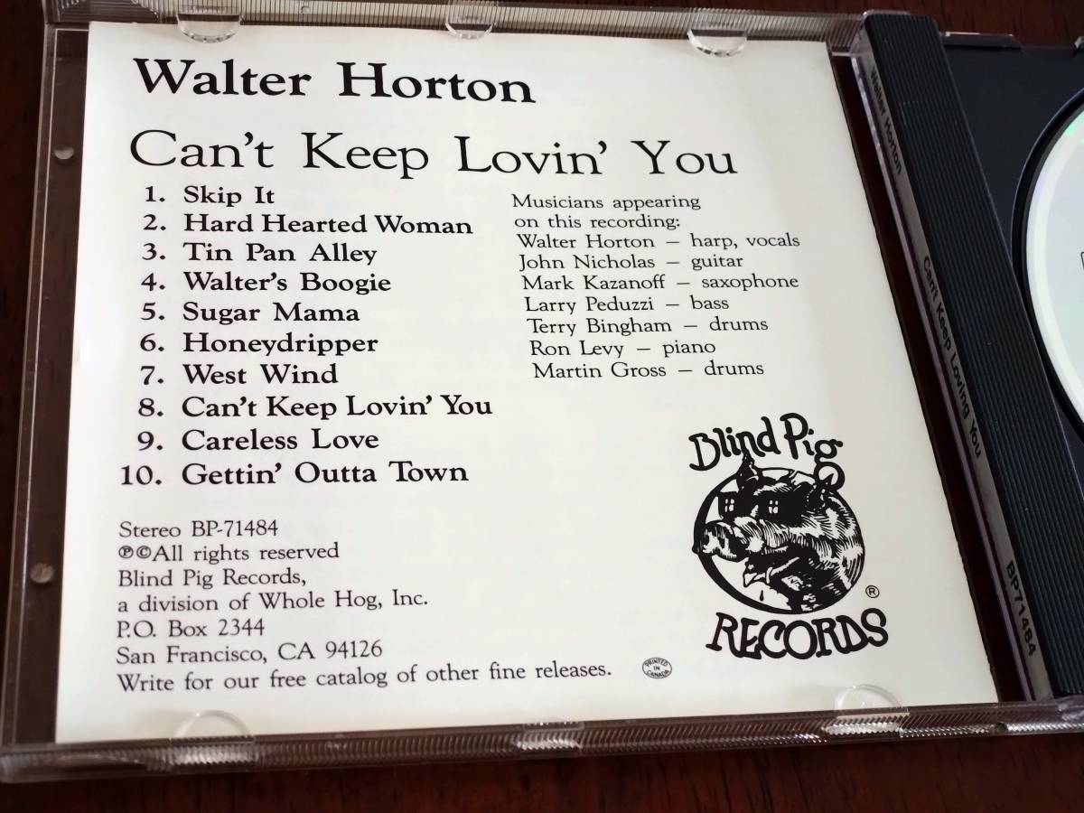 ◎CD Big Walter Horton 「Can't Keep Lovin' You」ビッグ・ウォルター・ホートン/キャント・キープ・ラヴィン・ユー 輸入盤の画像3