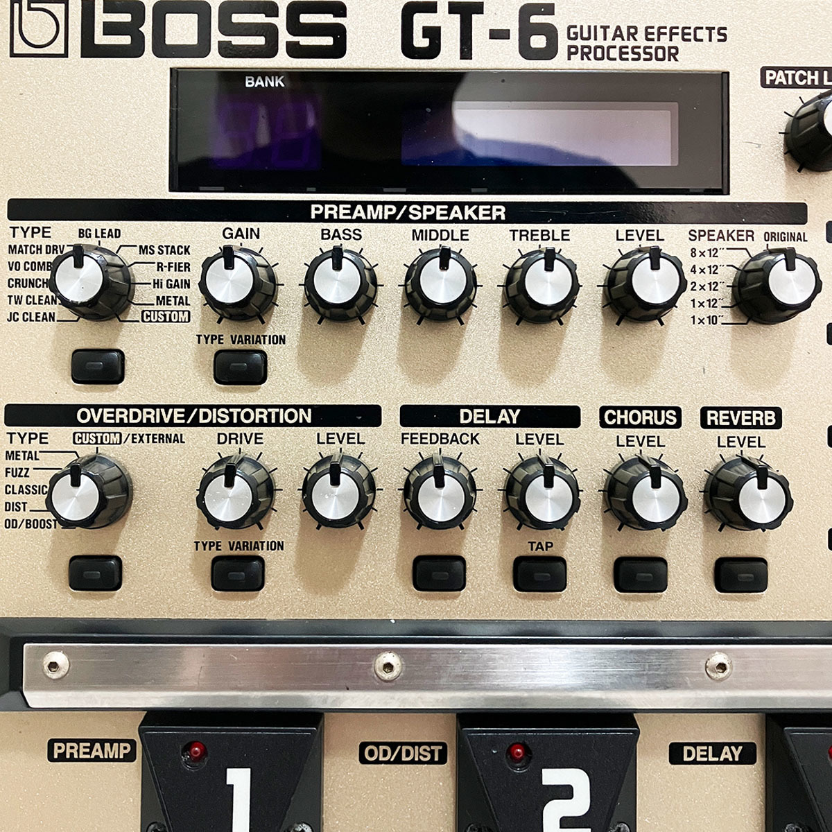 ボス マルチ エフェクター GT-6 BOSS GUITAR EFFECTS PROCESSOR 完動品 正規品 本物 プリアンプ ワウ モデリング ディレイ 名機 ペダル_画像3