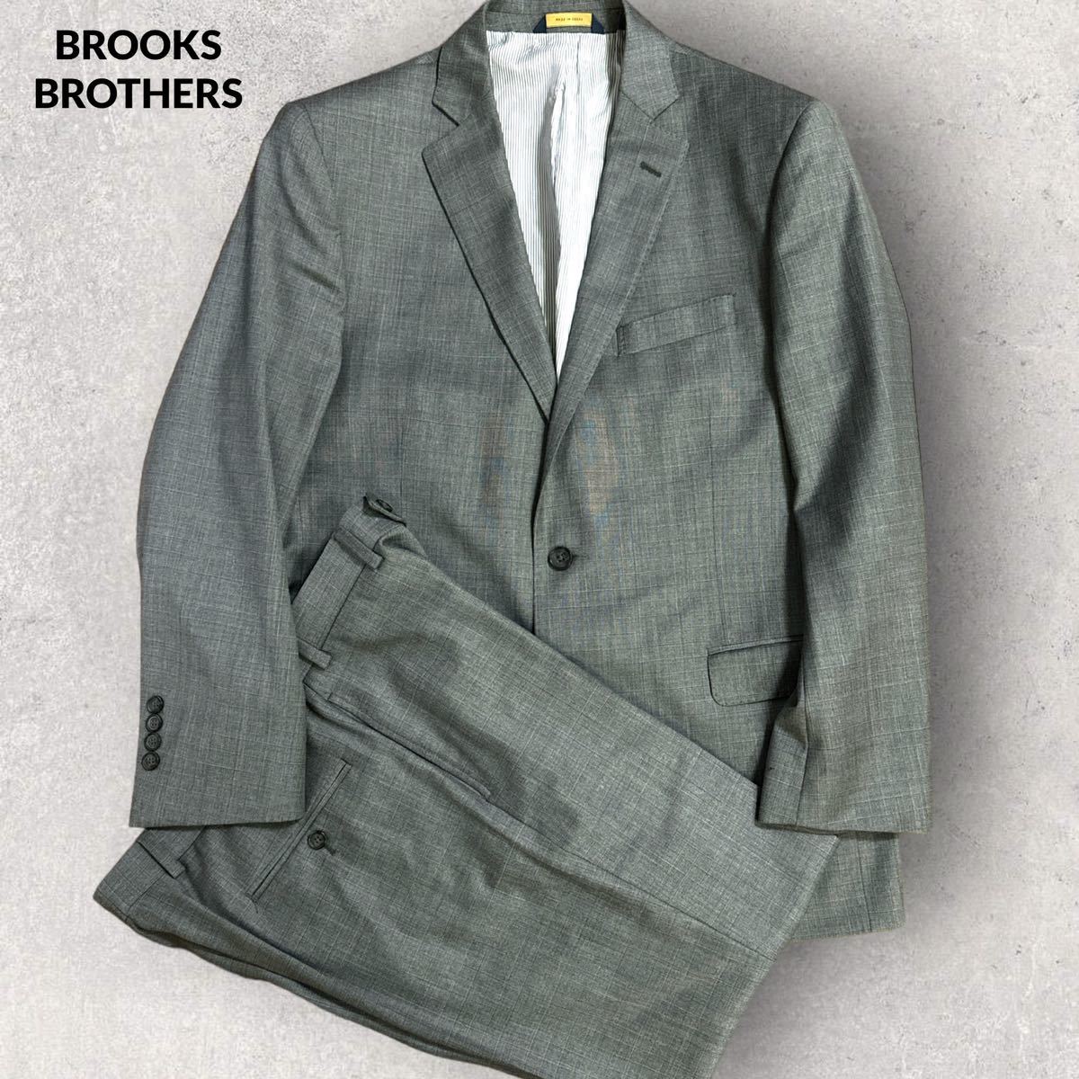 Brooks Brothers セットアップ メンズスーツ チェック 裏地ロゴ Brooks Brothers セットアップ メンズスーツ チェック 裏地ロゴ