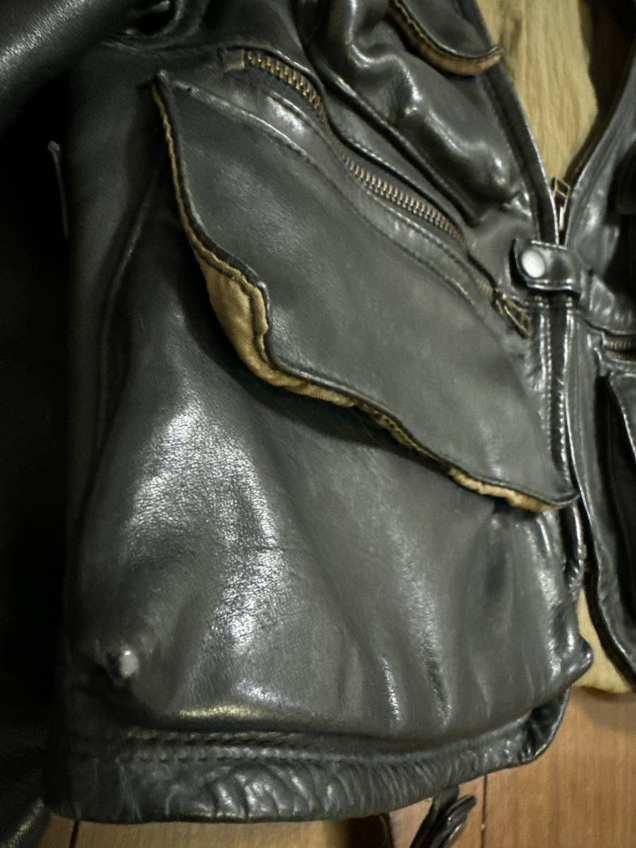 稀少 廃盤 HAROLD'S GEAR ハロルズギア ベリーショート 牛革 稀少 廃盤 HAROLD'S GEAR ハロルズギア ベリーショート 牛革