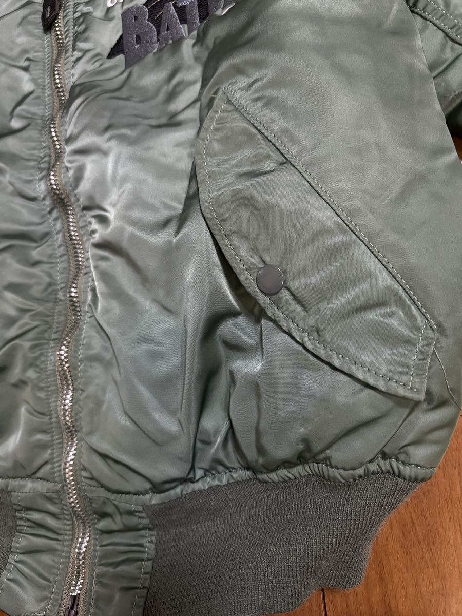 稀少 ALPHA アルファ 90s 米国製 バットマン刺繍 MA-1 Lサイズ 稀少 ALPHA アルファ 90s 米国製 バットマン刺繍 MA-1 Lサイズ