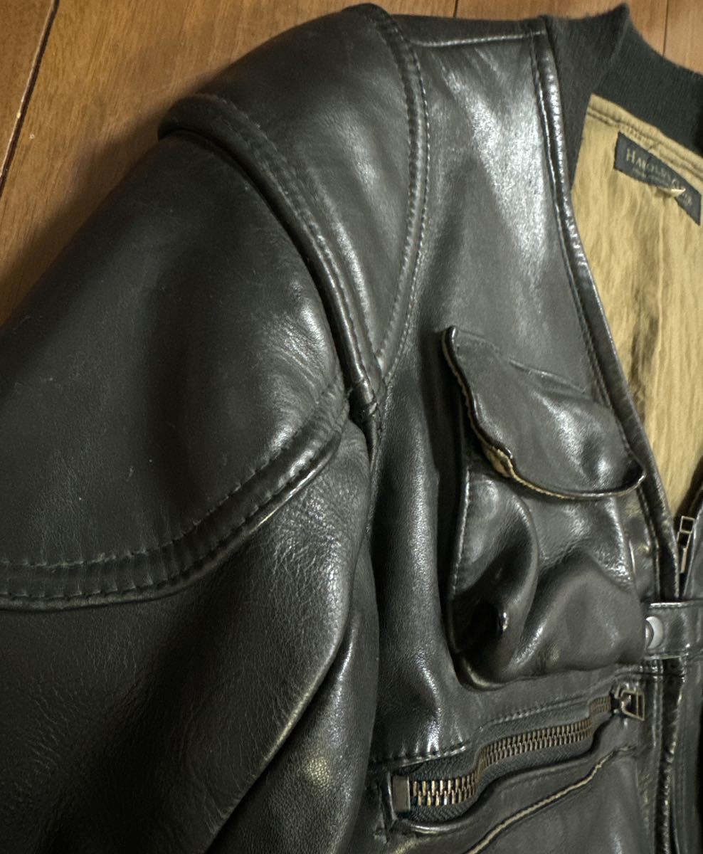 稀少 廃盤 HAROLD'S GEAR ハロルズギア ベリーショート 牛革 稀少 廃盤 HAROLD'S GEAR ハロルズギア ベリーショート 牛革