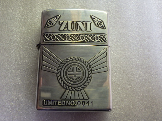 未使用 ZIPPO ZUNI ジッポー ズニ族 インディアン リミテッド シリアルナンバー シルバー加工 USA製 1997年製 デッドストック　ｚ012905_画像2