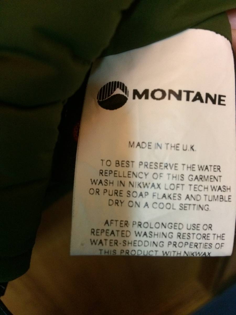 ユーズド品 MONTANE モンテイン 中綿ナイロンジャケット イギリス英国UKイングランド製 ブルゾン ジャンパー アウトドアPERTEX グリーン M_画像8