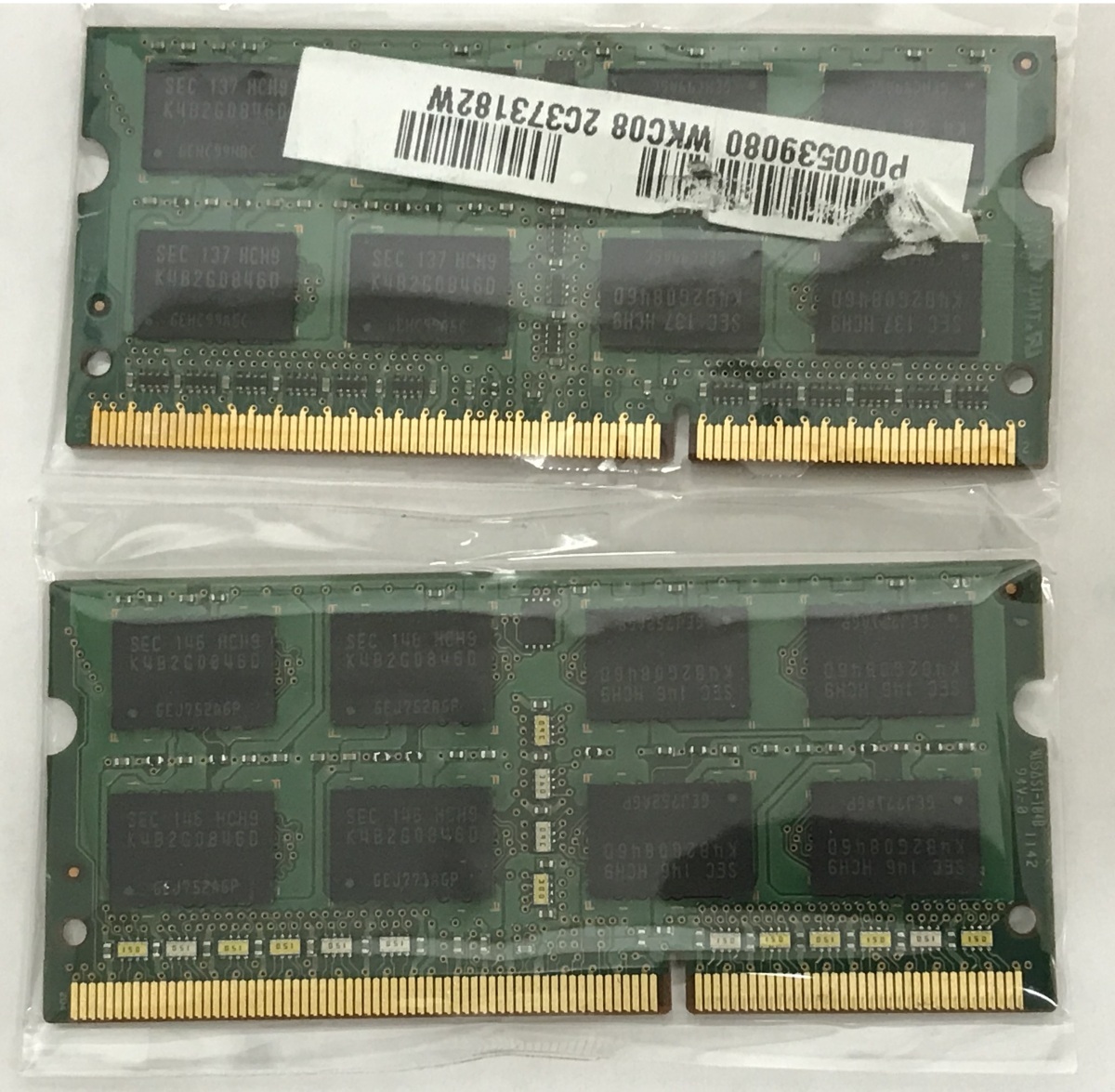 SAMSUNG 2RX8 PC3-10600S 8GB 4GB 2枚組 1セット 8GB DDR3ノートPC用 メモリ DDR3-1333 4GB 2枚 204ピン 8GB DDR3 LAPTOP RAM_画像4