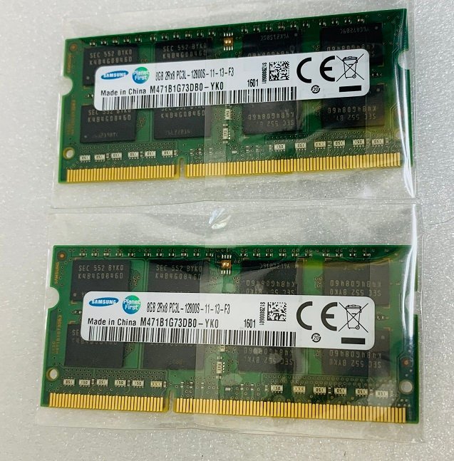 SAMSUNG 2RX8 PC3L-12800S 8GB 2枚組 1セット 16GB DDR3 ノートパソコン用メモリ 204ピン ECC無し DDR3L-1600 8GB 2枚で 16GB DDR3L LAPTO_画像6