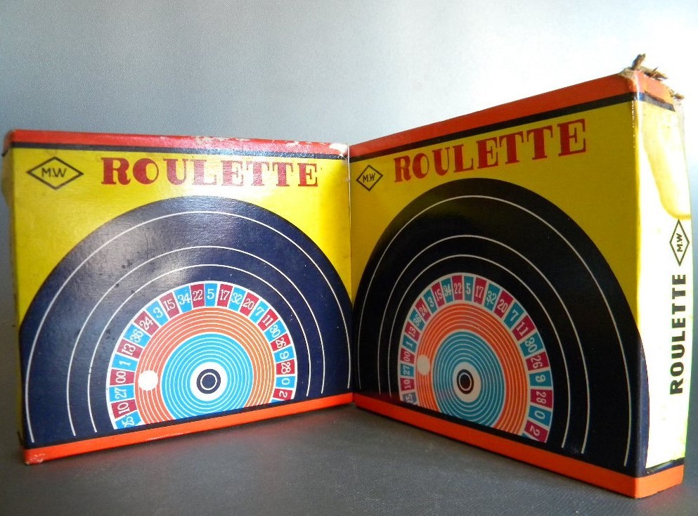 当時物 ★★ROULETTE GAMES 昭和40年代 2セット 日本製ルーレット !! ギャンブル 博打 アナログゲーム ラスベガス★★未使用デッドストック_画像1