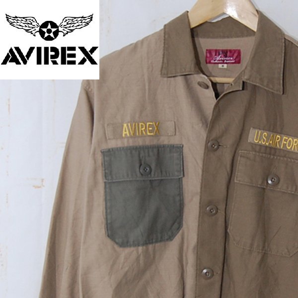  Avirex Avirex# military shirt cotton jacket blouson 6275042#M# khaki series *NK3d14335