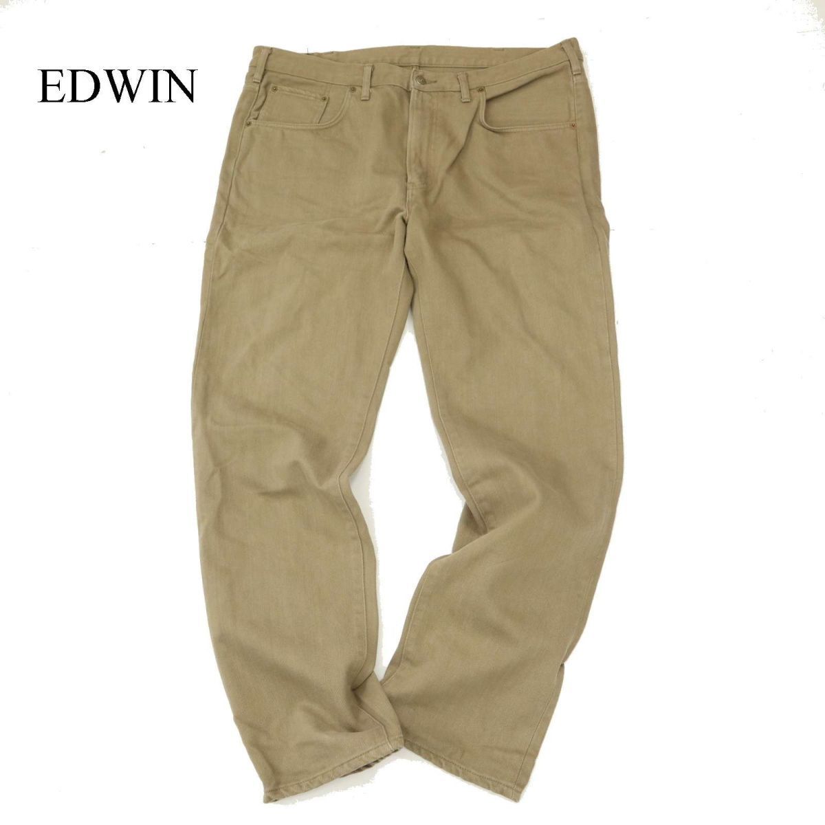 EDWIN エドウィン ED503 通年 ストレート デニム パンツ ジーンズ Sz.42　メンズ 日本製 大きいサイズ 特大 ベージュ　C3B04774_C#R_画像1