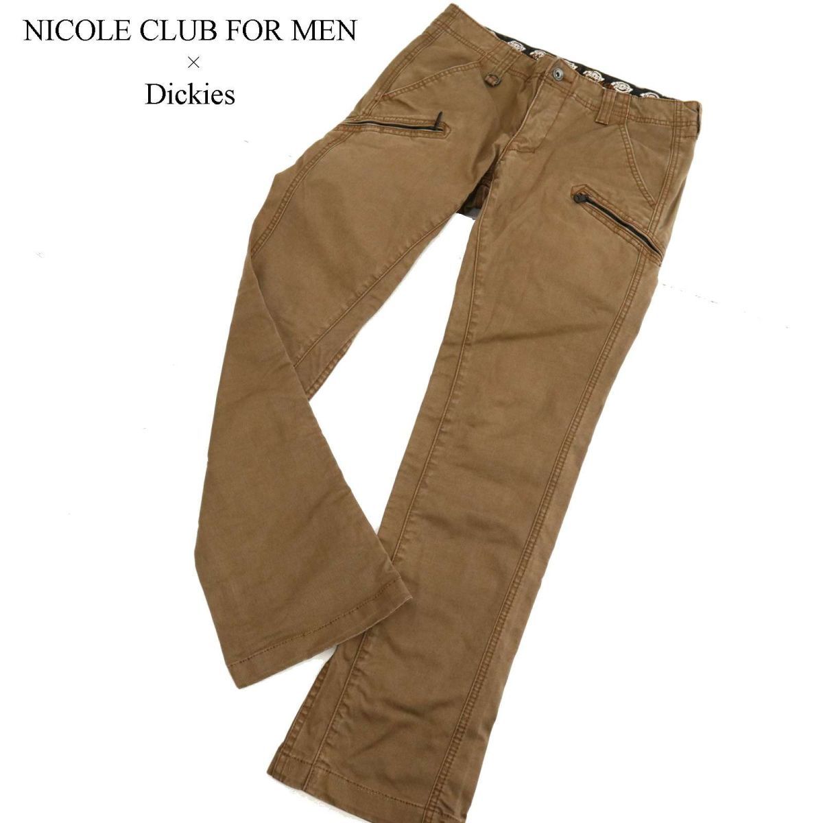 NICOLE CLUB FOR MEN × dickies ニコルクラブ フォーメン × ディッキーズ ストレッチ シューカット パンツ Sz.46　メンズ　C4B00081_1#R_画像1