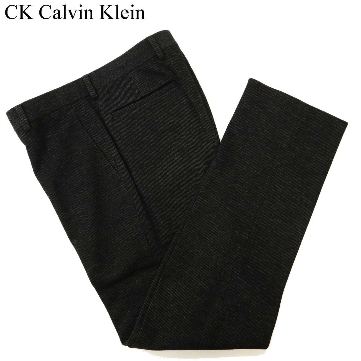 CK Calvin Klein カルバンクライン 秋冬 ウール★ スラックス パンツ Sz.30　メンズ グレー　C4B00160_1#Q_画像1