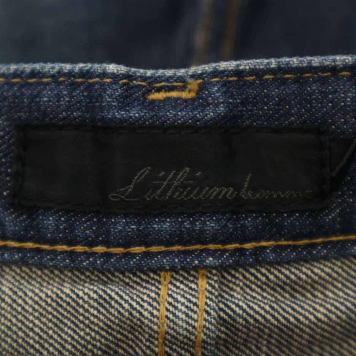 LITHIUM HOMME リチウムオム 通年 USED加工★ ブーツカット デニム パンツ ジーンズ Sz.2　メンズ 日本製　C4B00205_1#R_画像7