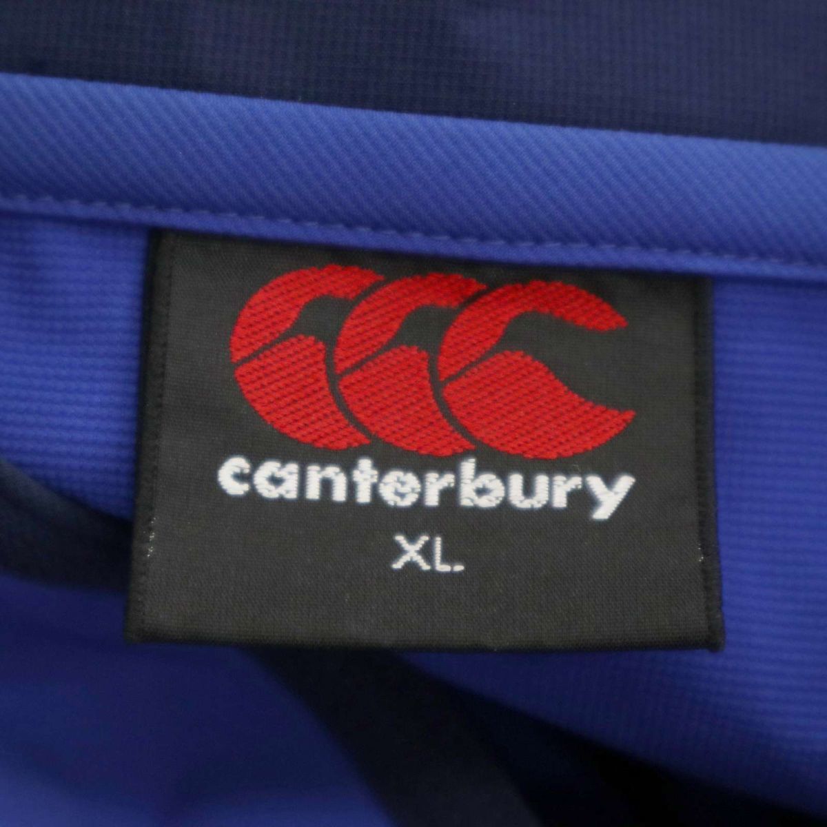 CANTERBURY カンタベリー 通年 ロゴプリント 長袖 ユニフォーム ロンTシャツ Sz.XL　メンズ ラグビー 青 大きいサイズ　C4T00340_1#F_画像7