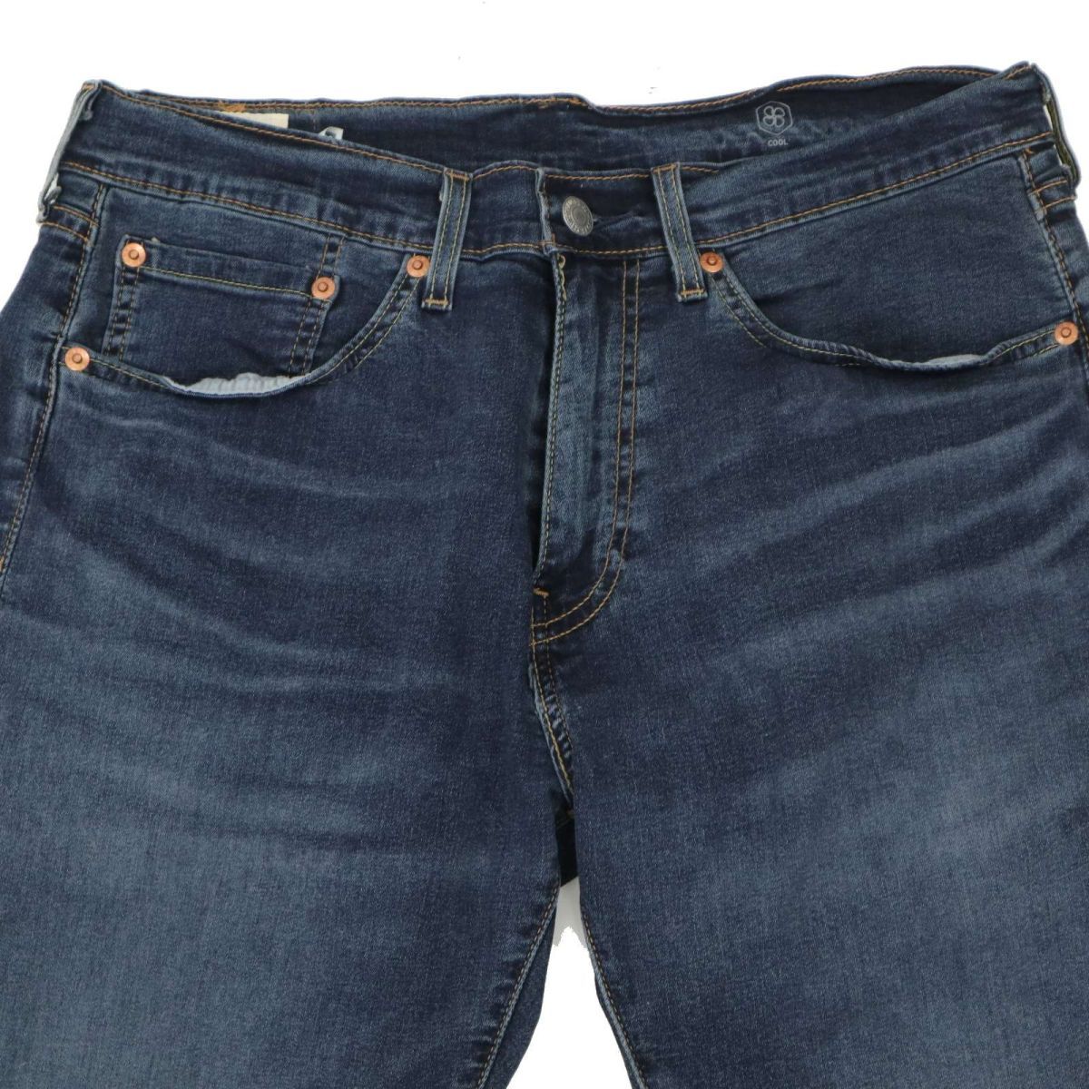 Levi's 505 リーバイス 00505-2130 USED加工★ COOL ストレッチ ストレート デニム パンツ ジーンズ Sz.31　メンズ　C4B00324_1#P_画像3