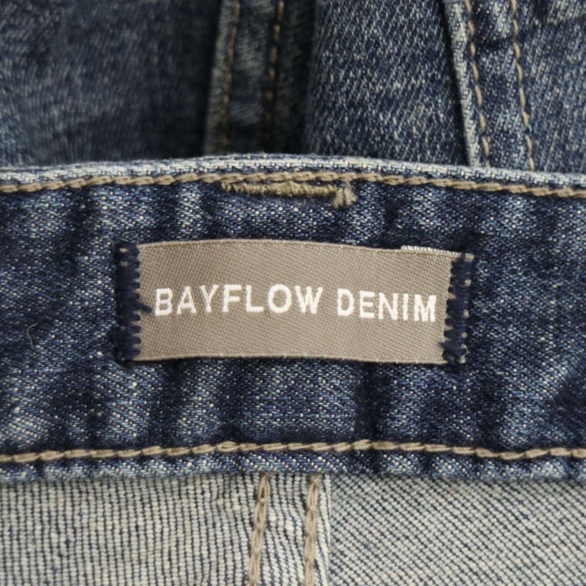 BAYFLOW DENIM ベイフロー USED加工★ ストレッチ テーパード デニム パンツ ジーンズ Sz.2　メンズ　C4B00301_1#R_画像9