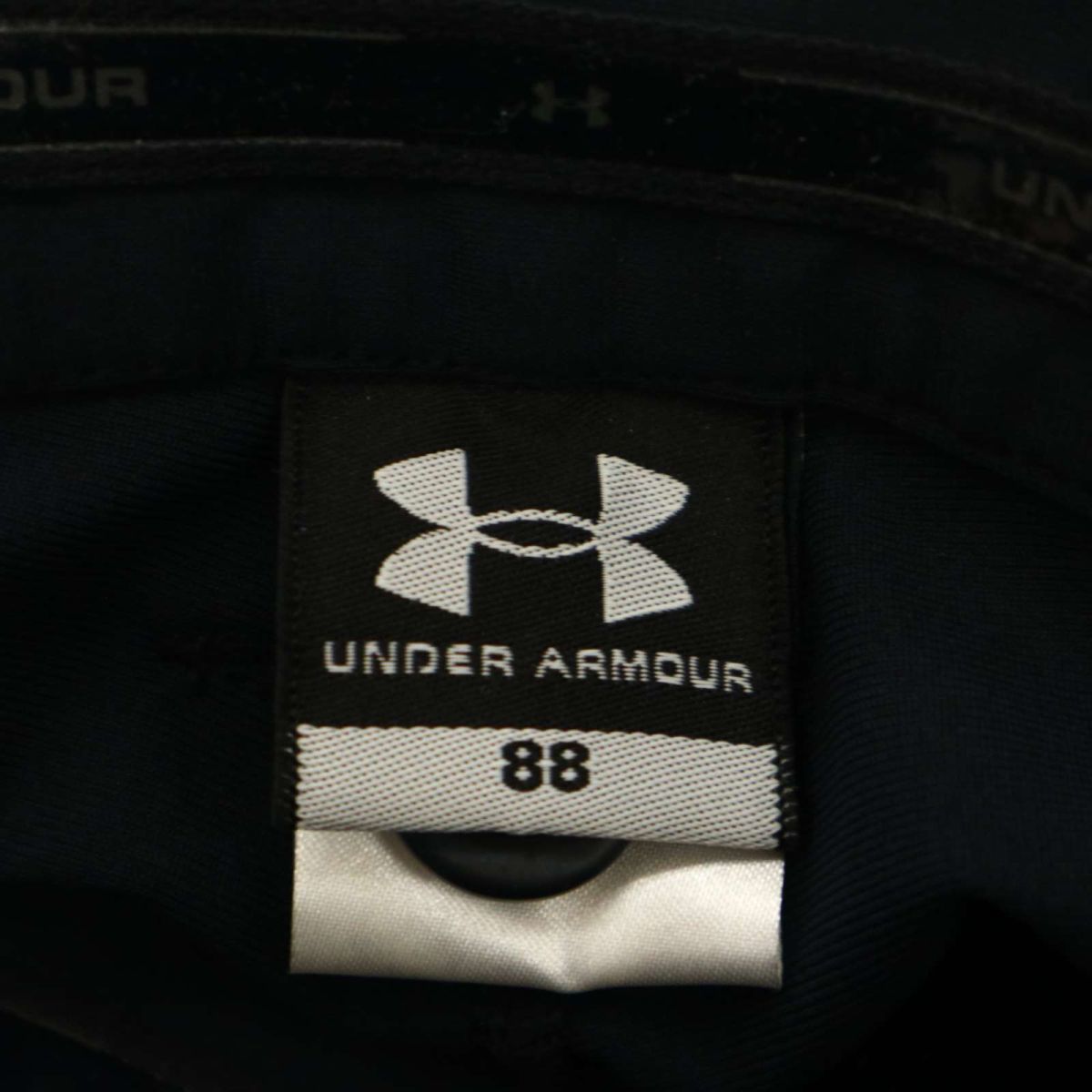 UNDER ARMOUR アンダーアーマー 通年 ロゴ刺繍★ ストレッチ カーゴ スラックス パンツ Sz.88　メンズ 黒 ゴルフ 大きい　C4B00437_1#R_画像9