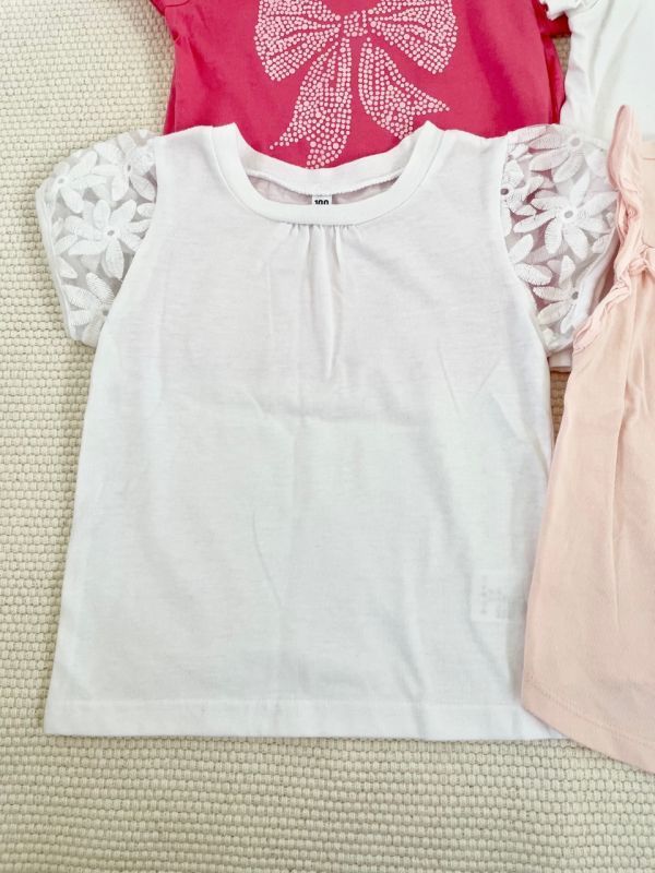 ★★半袖Tシャツ 4枚セット 白ピンク サイズ９５ １００★★の画像3