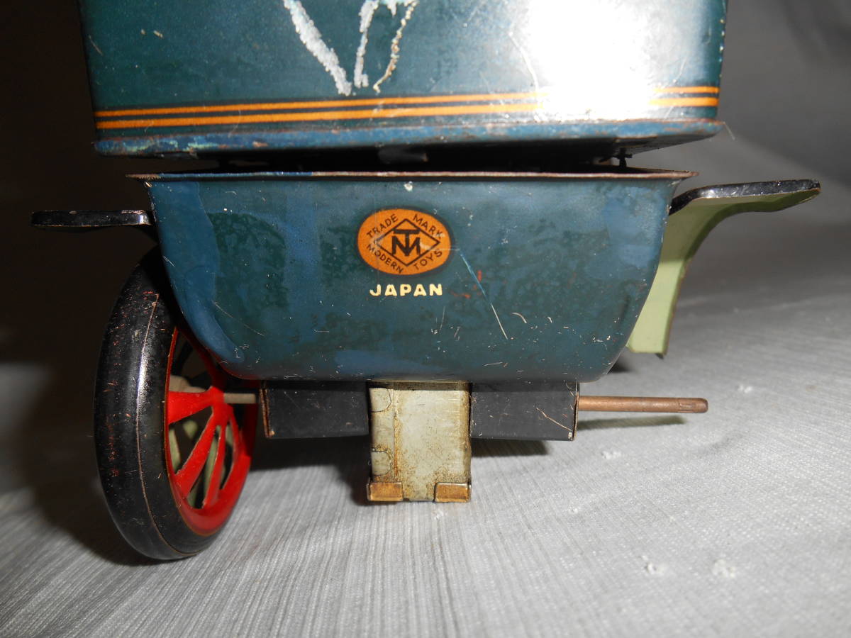 古いブリキ★クラシックカー・深緑色・マスダヤ・1950・当時物★日本製