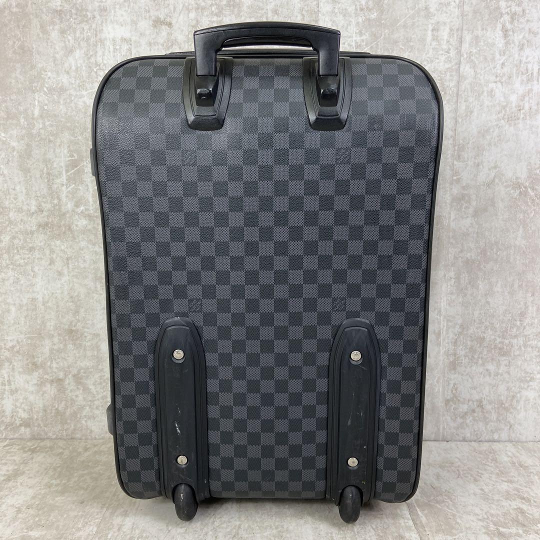 良品　LOUIS VUITTON　ルイヴィトン　ダミエ グラフィット　ペガス55　トラベルバッグ　キャリーケース　スーツケース　PVC　旅行　出張_画像3