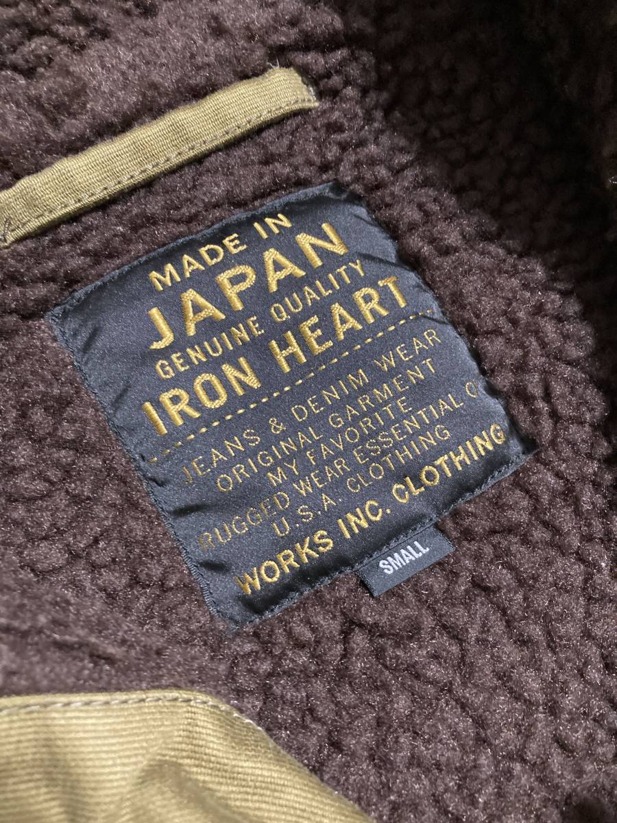 [IRON HEART] N-1 DECK JACKET デッキジャケット S 裏ボア 日本製 アイアンハート_画像4