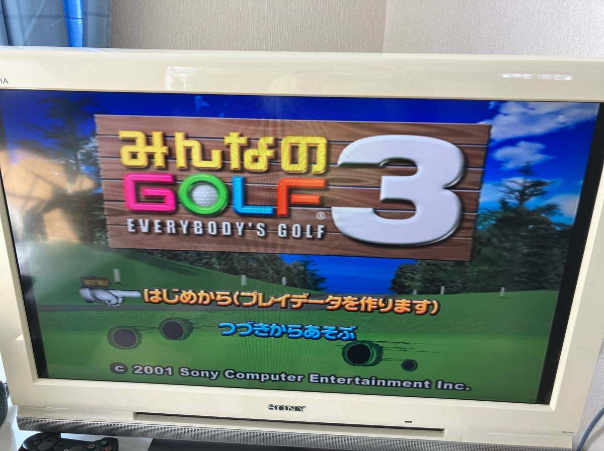 24-PS2-31　プレイステーション2　みんなのゴルフ　セット　動作品　PS2　プレステ2