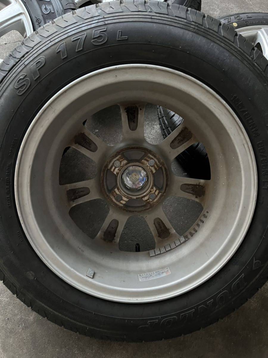 DUNLOP ダンロップ SP175L 155/80R14 2023年製 新車外しタイヤ 14×5.5J +38 PCD100 4穴 ホイール 中古の画像7