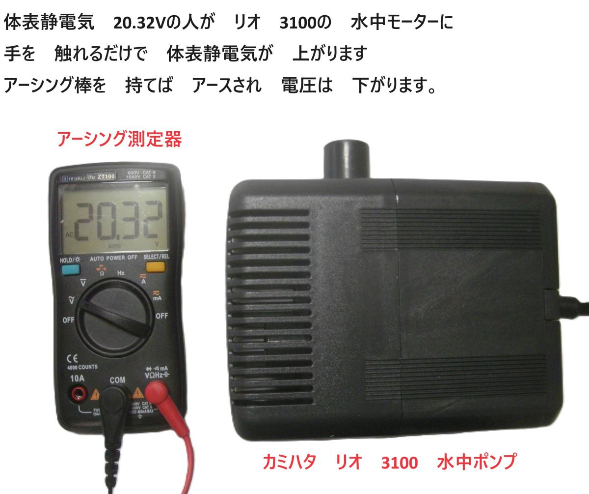 送料無料　魚の健康と美しさを引き出す　アーシング飼育キット　生体体表静電気除去　感電防止　　_画像6