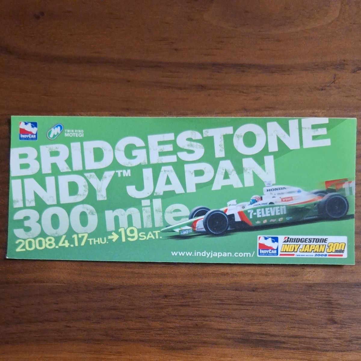 2008 インディカー・シリーズ『BRIDGESTONE INDY JAPAN 300mile』[もてぎ] ステッカー3種セット