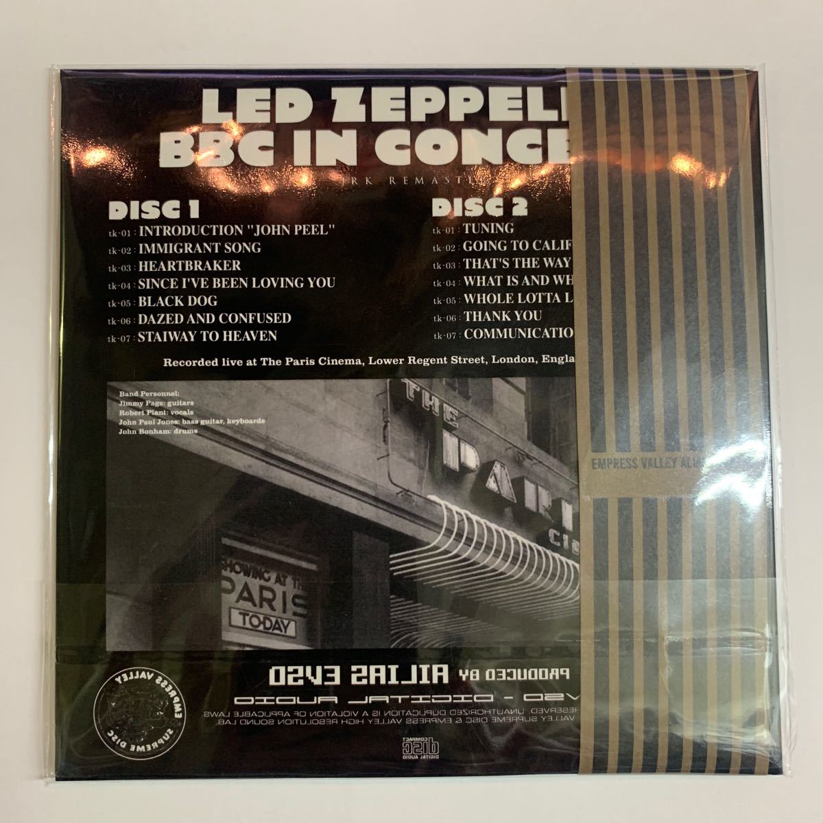 LED ZEPPELIN / BBC IN CONCERT - JRK REMIX - マクセルカバー　2CD 謹賀新年大特価！_画像2