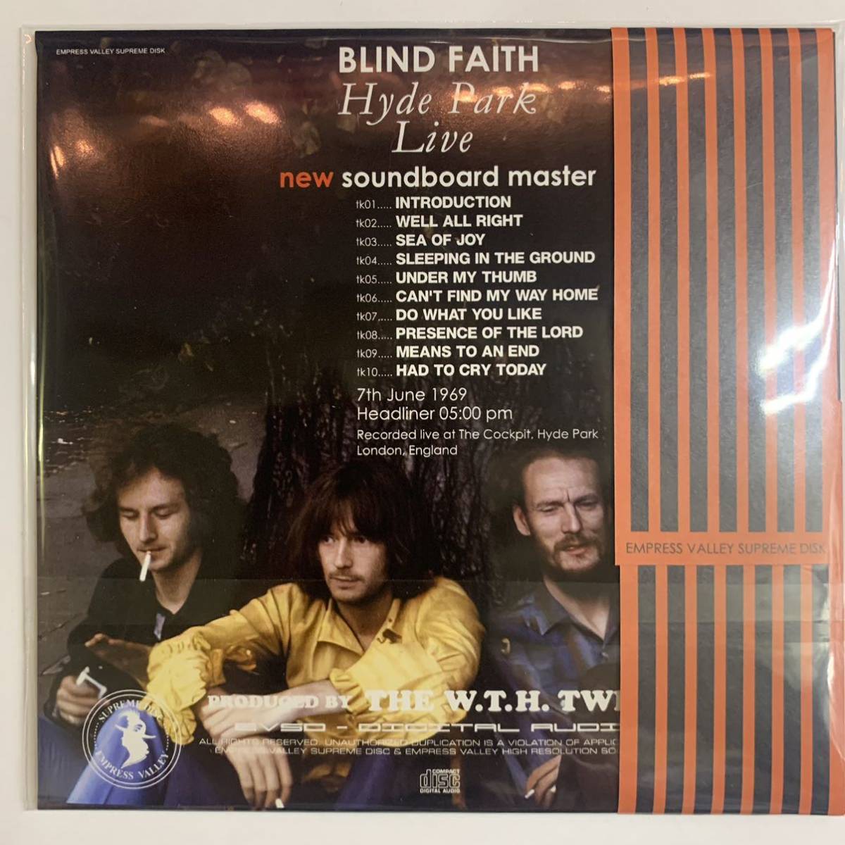 BLIND FAITH / HYDE PARK LIVE CD MVR ニューミックスサウンドボード！5枚発見！よろしく！_画像2