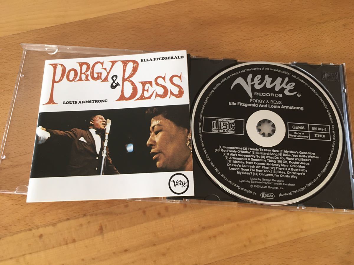 （西独盤／初期黒盤）Ella Fitzgerald & Louis Armstrong ／ Porgy & Bess (Made in West Germany)西ドイツ／全面アルミ蒸着_画像1