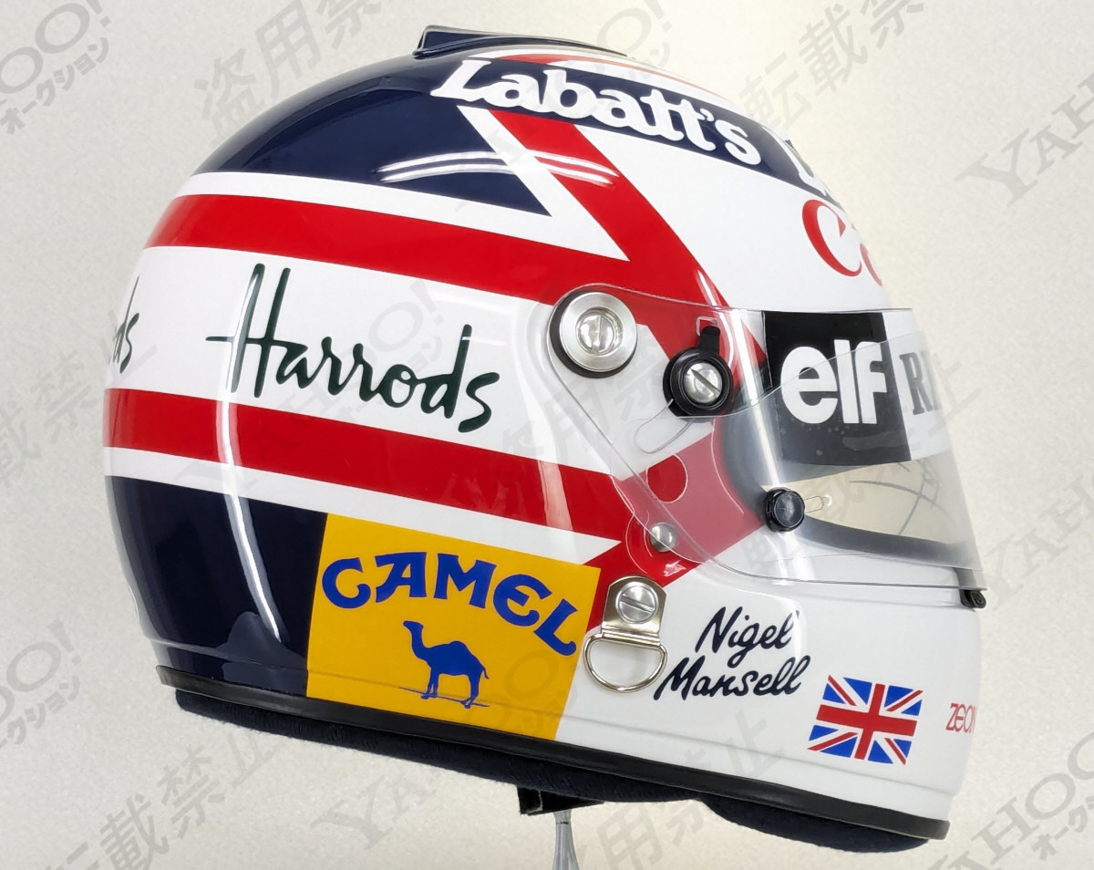 ナイジェル・マンセル レプリカヘルメット 1992年チャンピオン仕様 Arai GP-3K ウィリアムズ・ルノー FW14B Nigel Mansell Helmet F1_画像4