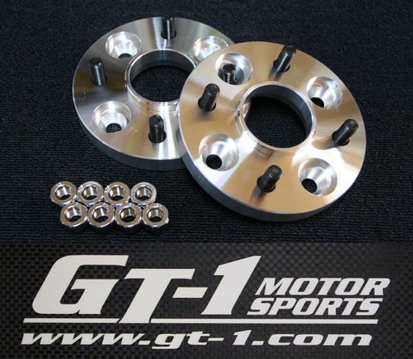 GT-1 モータースポーツ製　タイプⅢ日産車φ66 ワイドトレッドスペーサー 15㍉　114.3-4H　M12×P1.25　RPS13　180SX_イメージ画像は5Hタイプになります。