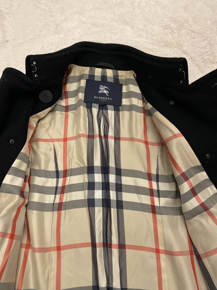 Burberry バーバリーチェック　黒ブラックコート_画像2