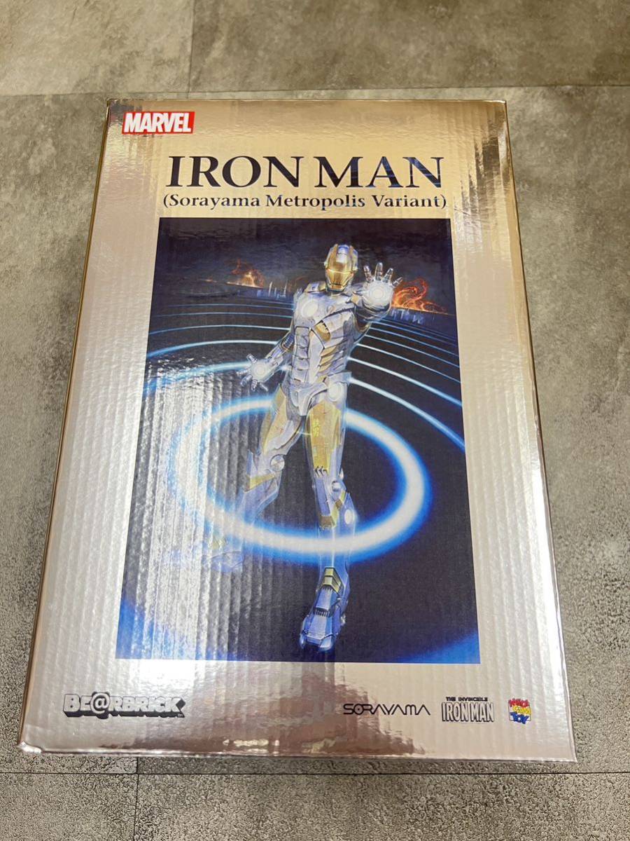 劇レア 未開封保存 2020年BE@RBRICK SORAYAMA IRONMAN 100％ & 400％ メディコムトイ ベアブリック　アイアンマン　空山基_画像2