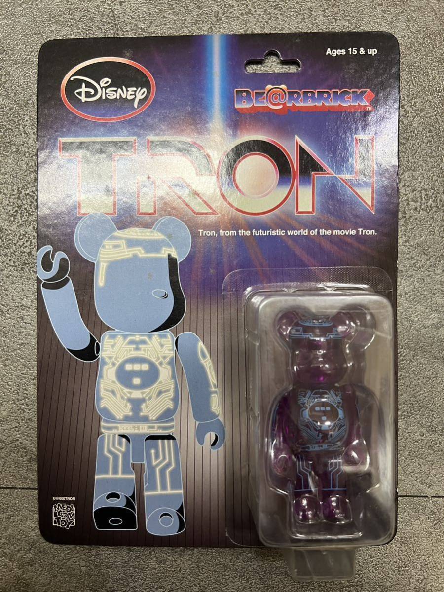 新品未開封 BE@RBRICK TRON ビンテージ ver. ワンダーフェスティバル2010（夏）開催記念限定商品 Disney ベアブリック_画像3