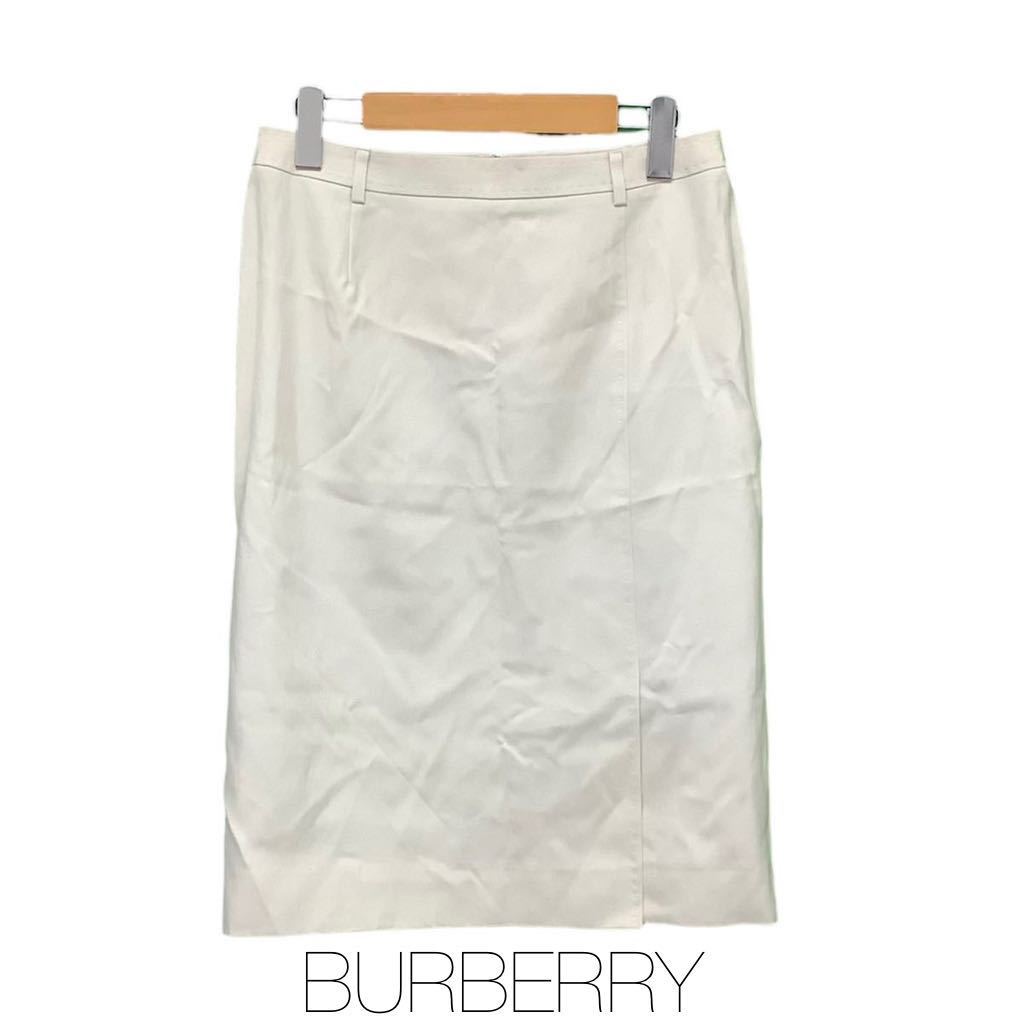 Burberry, バーバリー, スカート ,タイトスカート ,ホワイト ,古着, 42サイズ_画像1