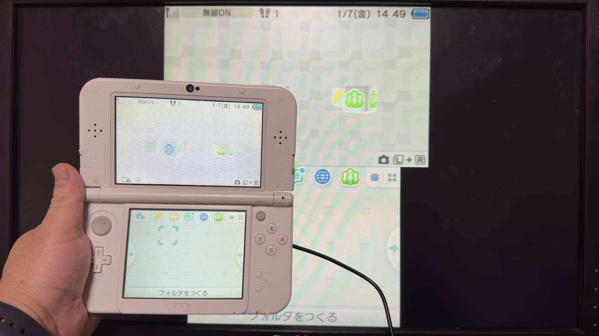 偽トロキャプチャー付き　Newニンテンドー3DSLL　パールホワイト_画像1