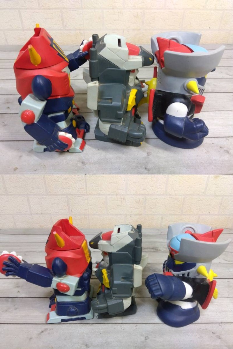 58# "Super-Robot Great War" savings box navy blue ba tiger -V Dan Kuga Mazinger Z together 3 body figure van Puresuto Junk present condition goods 