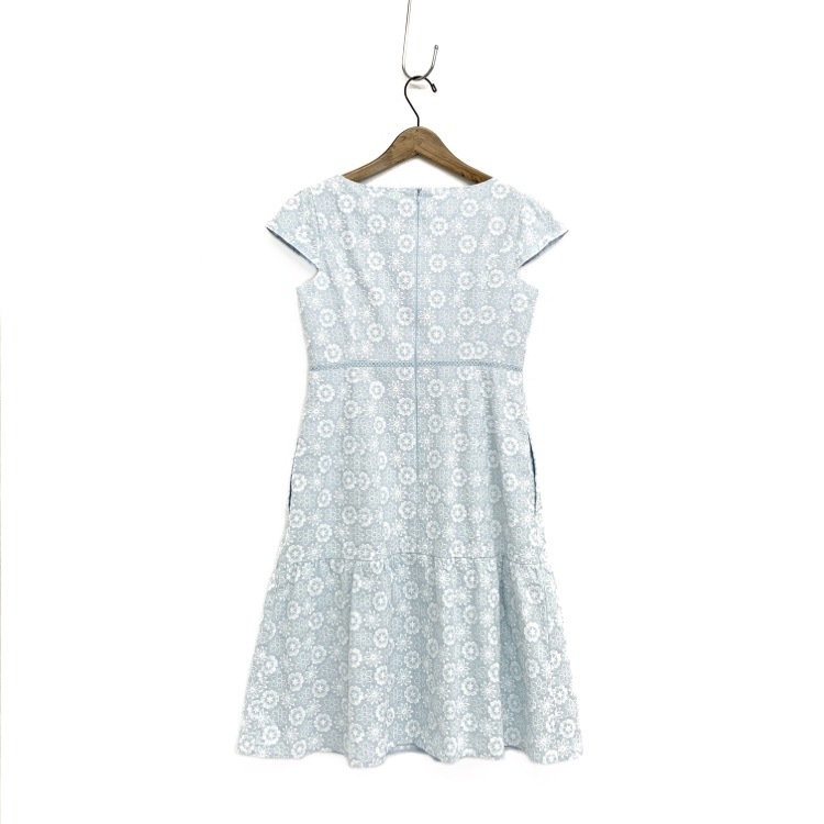 2022SS TOCCA トッカ WHITE JASMINE ドレス 刺繍 ワンピース ブルー 4 OPTOIZ0820_画像2