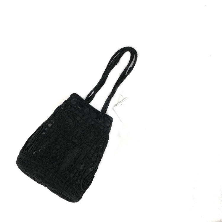 Mame Kurogouchi マメクロゴウチ Cord Embroidery Bucket Bag コード刺繍 バケットバッグ ブラック MM22FW-AC301