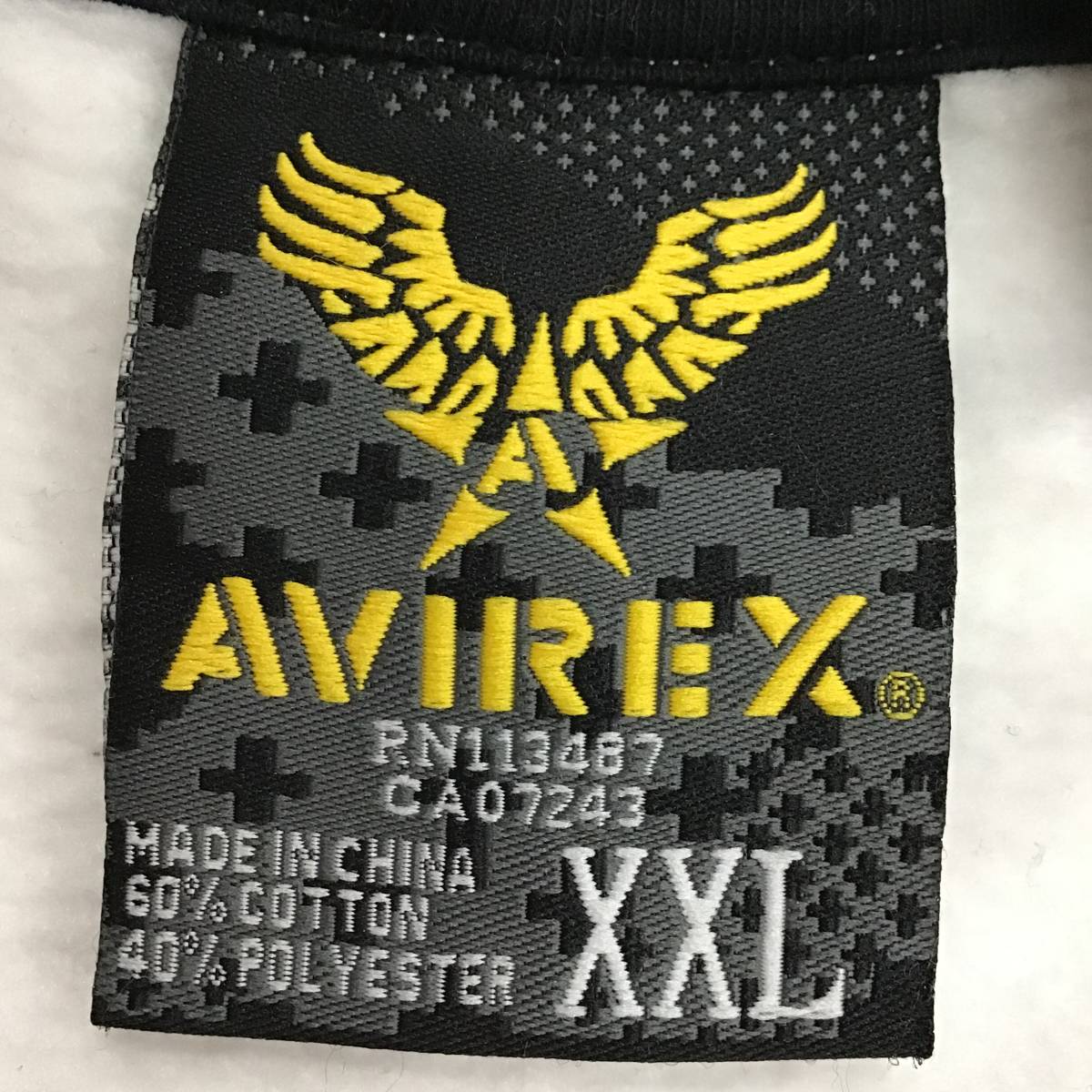 ［H 100］AVIREX アヴィレックス パーカー ジップアップ プリント XXL 派手 ストリート アウター1円スタート アメリカ古着 古着卸_画像4