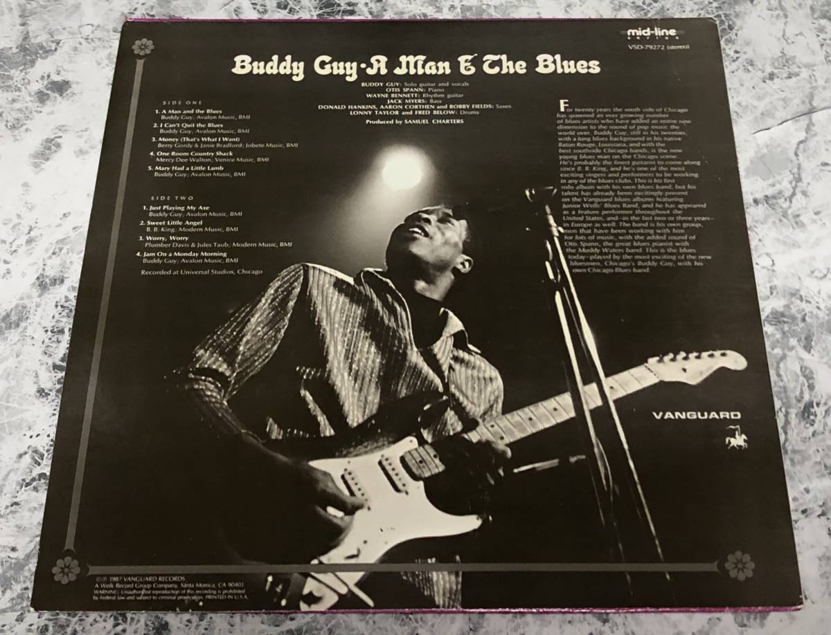 月末限定値下◎激レア高音質白PROMO極美盤Buddy Guy / A Man And The Blues Stevie Ray Vaughan Beatles Otis Spann Jack Myers Fred Below_画像3