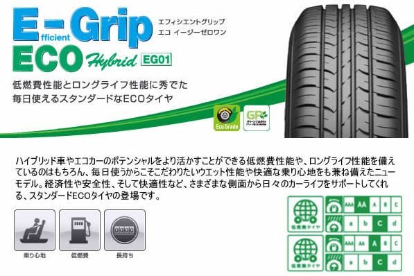 GOODYEAR●165/65R14●Efficient Grip EG01 2023年製 新品・国産タイヤ 4本セット 総額20,000円 特価品！！_商品はタイヤのみです。