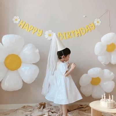 【4個セット】 バルーン フラワー デイジー 花 風船 バースデー パーティー 誕生日 の画像5