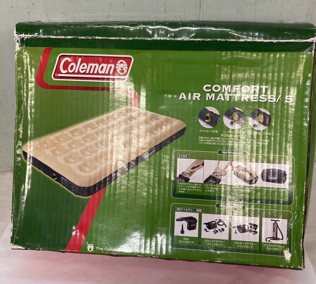 コールマン Coleman シングルサイズのエアベッド COMFORT AIR MATTRESS/外箱付き_画像2