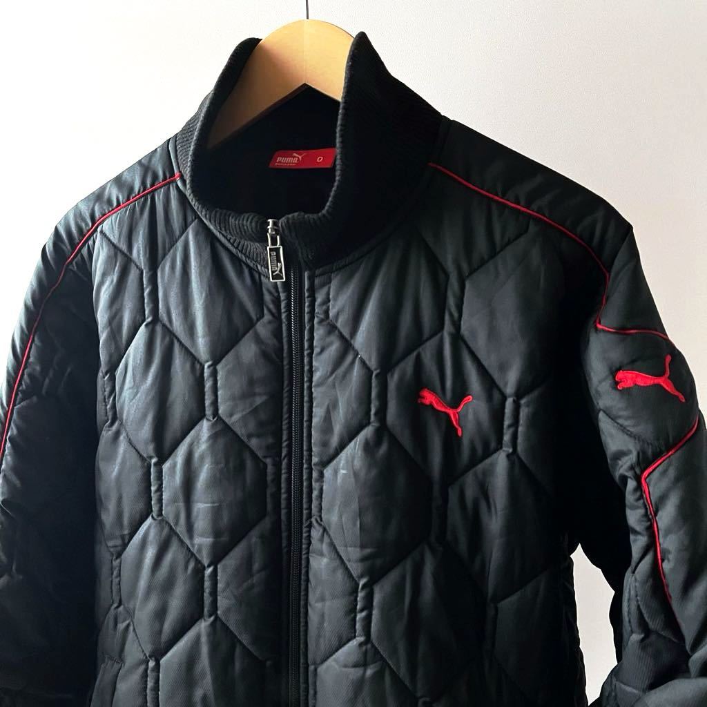 プーマ PUMA フルジップ キルティング 中綿ジャケット O (XL) ブラック レッド 立ち襟 防寒 ジャケット 黒　赤_画像10